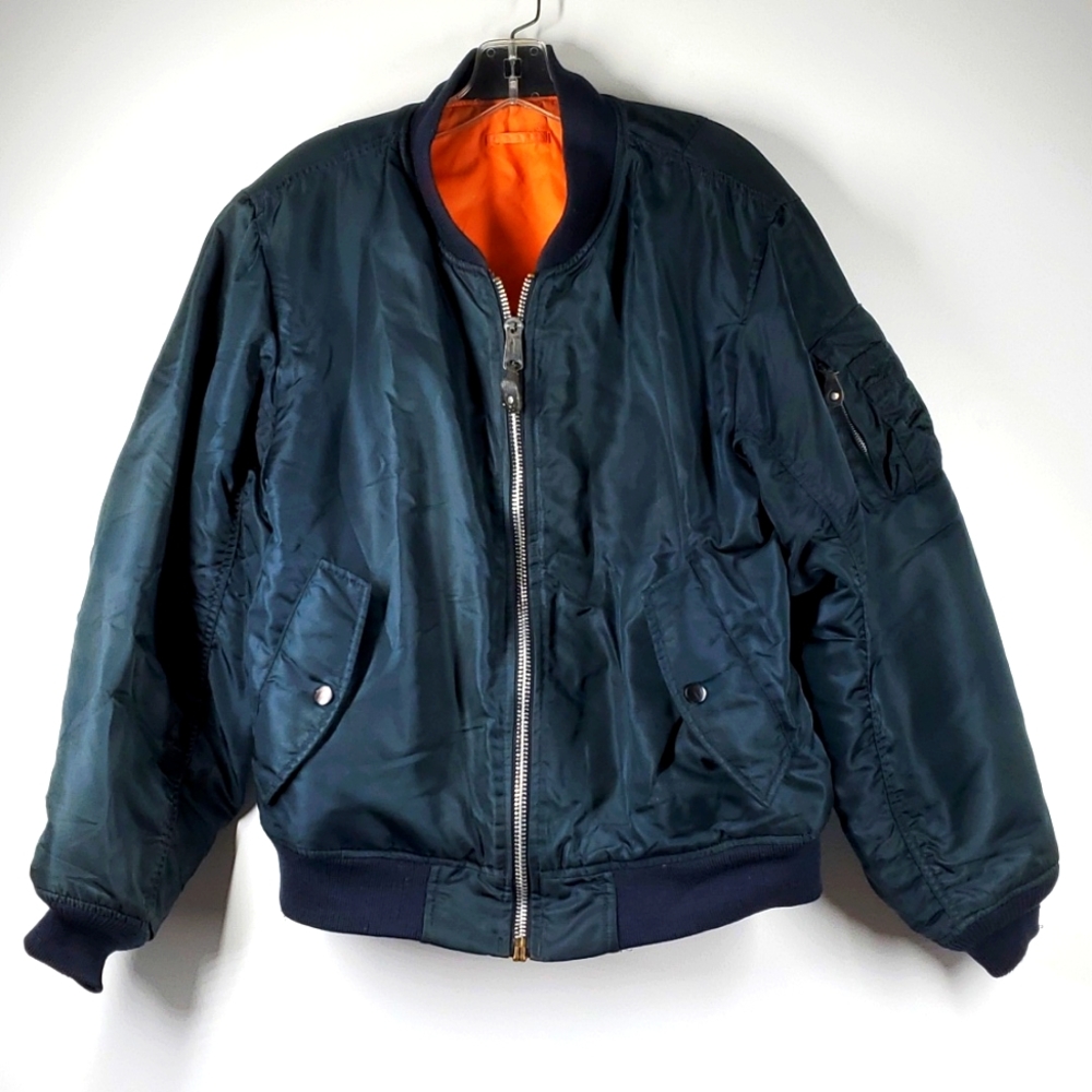 Vintage USAF MA-1 Flyers Man Intermediate Flight Jacket Bomber Military